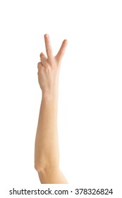 Hand Showing Victory Sign