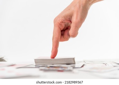 Hand Shuffling Deck Of Cards To Play