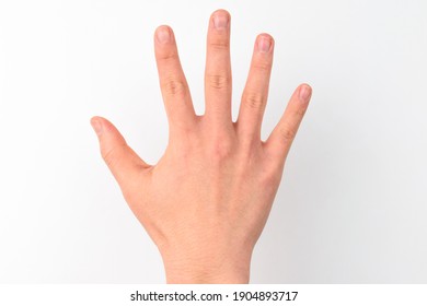 Hand Sign On White Background