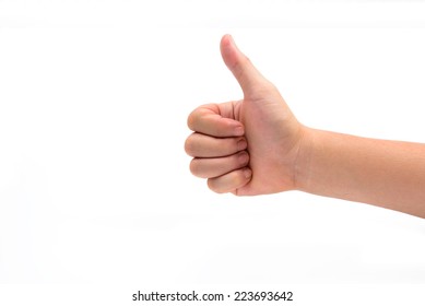 hand signals isolated on white - Shutterstock ID 223693642