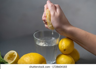 Hand Squeezed Lemon Drop On Bottom Stock Photo 1728604183 | Shutterstock