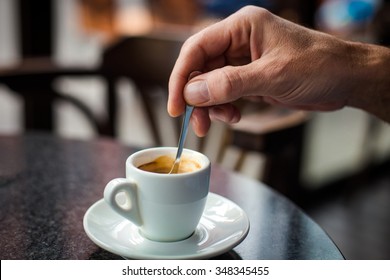  Hand Stirring Coffee