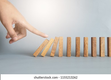 hand stop a dominoes continuous toppled