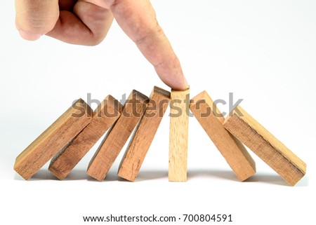 hand stop a dominoes continuous toppled