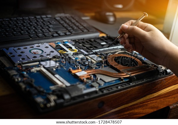 Laptop Repairing Images Stock Photos Vectors Shutterstock