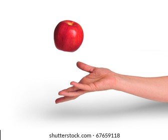 Hand Throwing Apple
