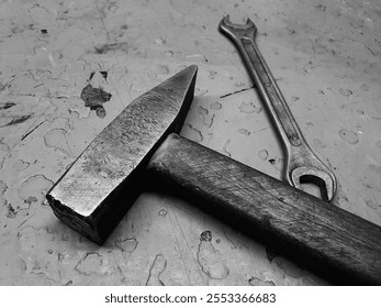 hand tool. hammer and wrench.  - Powered by Shutterstock