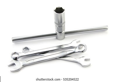 Hand Tools Isolated On A White Background