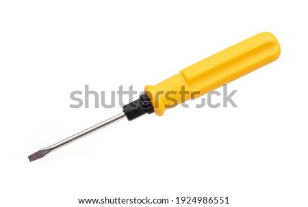 Hand tools for repair and installation: screwdriver isolated on a white background
