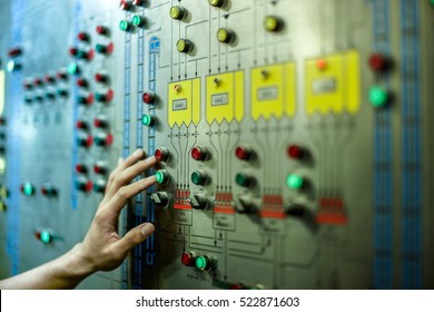 Hand touch button on control panel board 