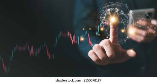 hand touch growth trading forex market, investment digital graphic global growth - Powered by Shutterstock - Get 15% off with code: PIKWIZARD15