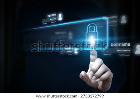 Hand touch screen allow access personal data and managing user permissions identity and device online safety privacy policy sensitive information concepts.