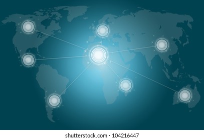 hand touching button on the screen world