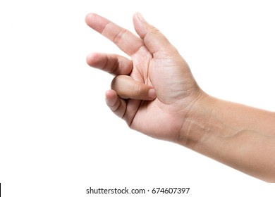 Hand trigger finger lock .Trigger Finger on a ring finger of woman's right hand