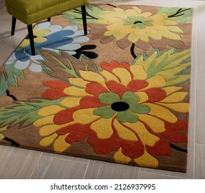 Hand Tufted Floral Living Room Rug.