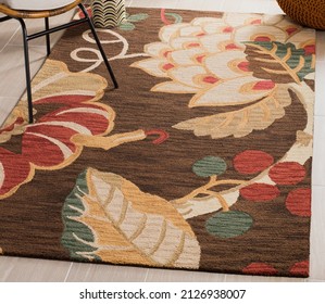 Hand Tufted Floral Living Room Rug.