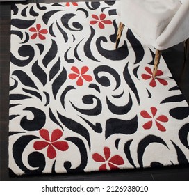 Hand Tufted Floral Living Room Rug.