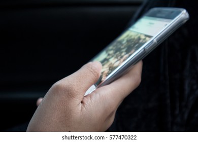 Hand Using Mobile Phone