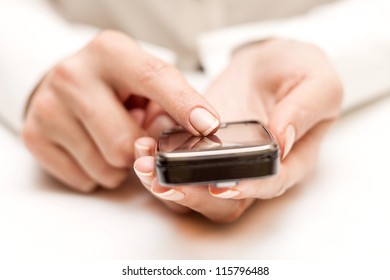 Hand Are Using Smart Phone