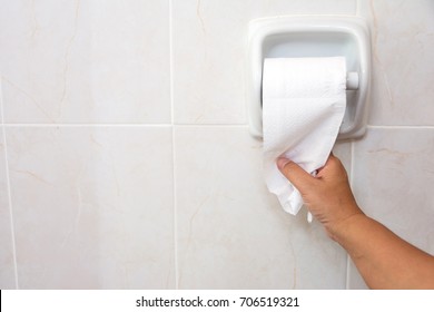 Hand Using Toilet Paper Diarrhea Constipation Stock Photo 706519321 ...