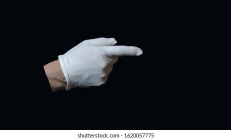 White Gloved Hand Isolated On Black Stock Photo (Edit Now) 40386235