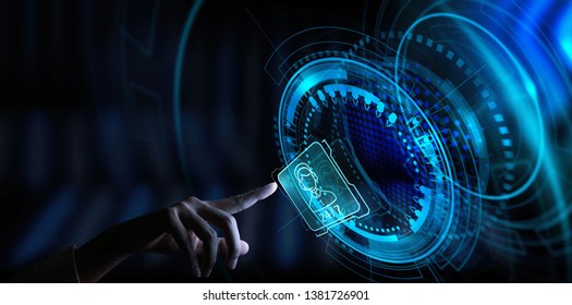 Hand working with Technical Support and Customer Service Business Technology Internet Ui.