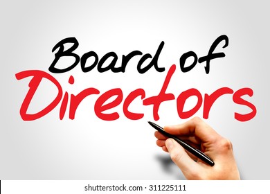 Hand Writing Board Of Directors, Business Concept