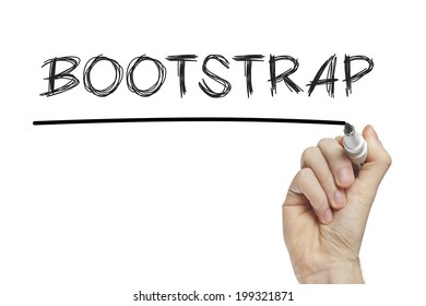 Hand Writing Bootstrap On A White Board