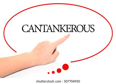 Hand Writing Cantankerous Abstract Background Word Stock Photo