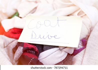 Hand Writing Coat Drive,donation Concept