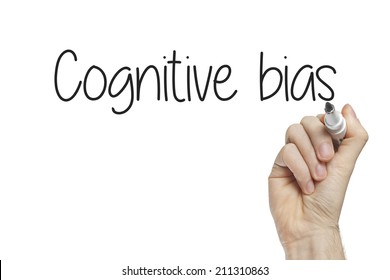 Hand Writing Cognitive Bias On A White Board