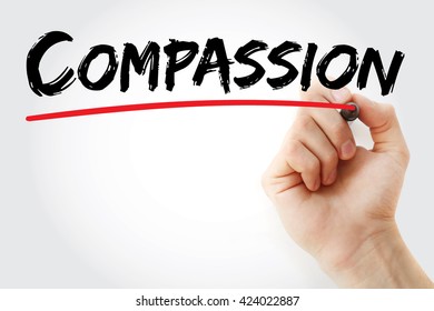 Hand Writing Compassion Marker Concept Background Stock Photo 424022887 ...