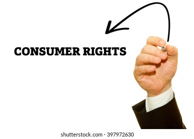 Hand Writing Consumer Rights On Transparent Stock Photo 397972630 ...