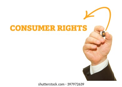 Hand Writing Consumer Rights On Transparent Stock Photo 397972639 ...