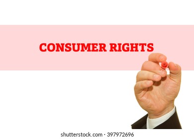 Hand Writing Consumer Rights On Transparent Stock Photo 397972696 ...