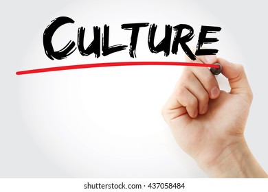 Hand Writing Culture Marker Concept Stock Photo (Edit Now) 437058484