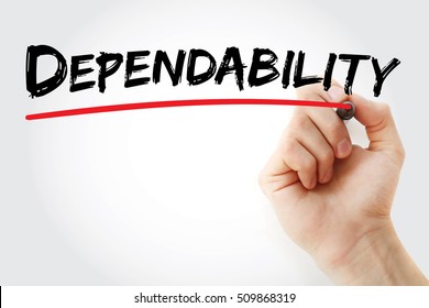 Hand Writing Dependability With Marker, Concept Background