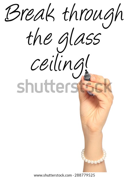 Hand Writing Idiom On Glass Ceiling Stock Photo Edit Now