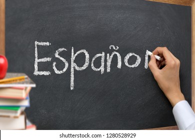 Hand Writing On Blackboard Arabic Language Stock Photo 1279451791 ...