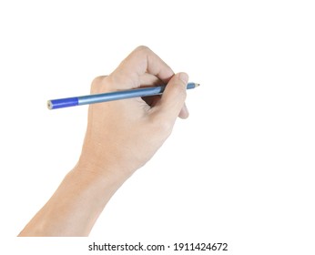 Hand Writing On White Background