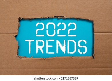 Hand Writing Sign 2019 Trends. Word Written On Things That Is Famous For Short Period Of Time In Current Year  