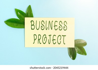 Hand writing sign Business Project. Internet Concept Planned set of interrelated tasks to be executed over time Nature Theme Presentation Ideas And Designs, Displaying Renewable Materials - Shutterstock ID 2045219444