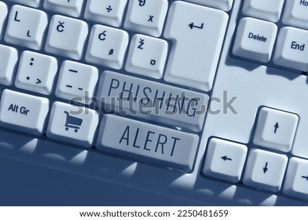 Hand writing sign Phishing Alert. Word Written on aware to fraudulent attempt to obtain sensitive information