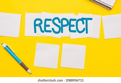 Hand Writing Sign Respect Business Approach Stock Photo 2088906715 ...