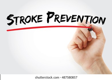 Hand Writing Stroke Prevention With Marker, Concept Background