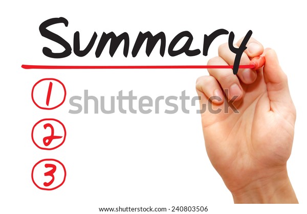 Hand Writing Summary List Red Marker Stock Photo 240803506 | Shutterstock