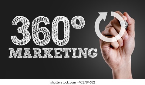 Hand Writing The Text: 360 Marketing