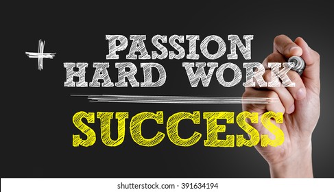 Hand Writing The Text: Passion + Hard Work = Success