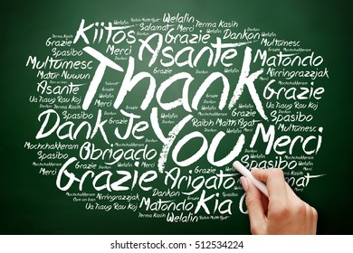 Hand Writing Thank You Word Cloud Stock Photo 512534224 | Shutterstock