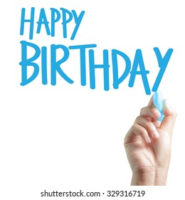 Hand Written Happy Birthday Stock Photo 329316719 | Shutterstock